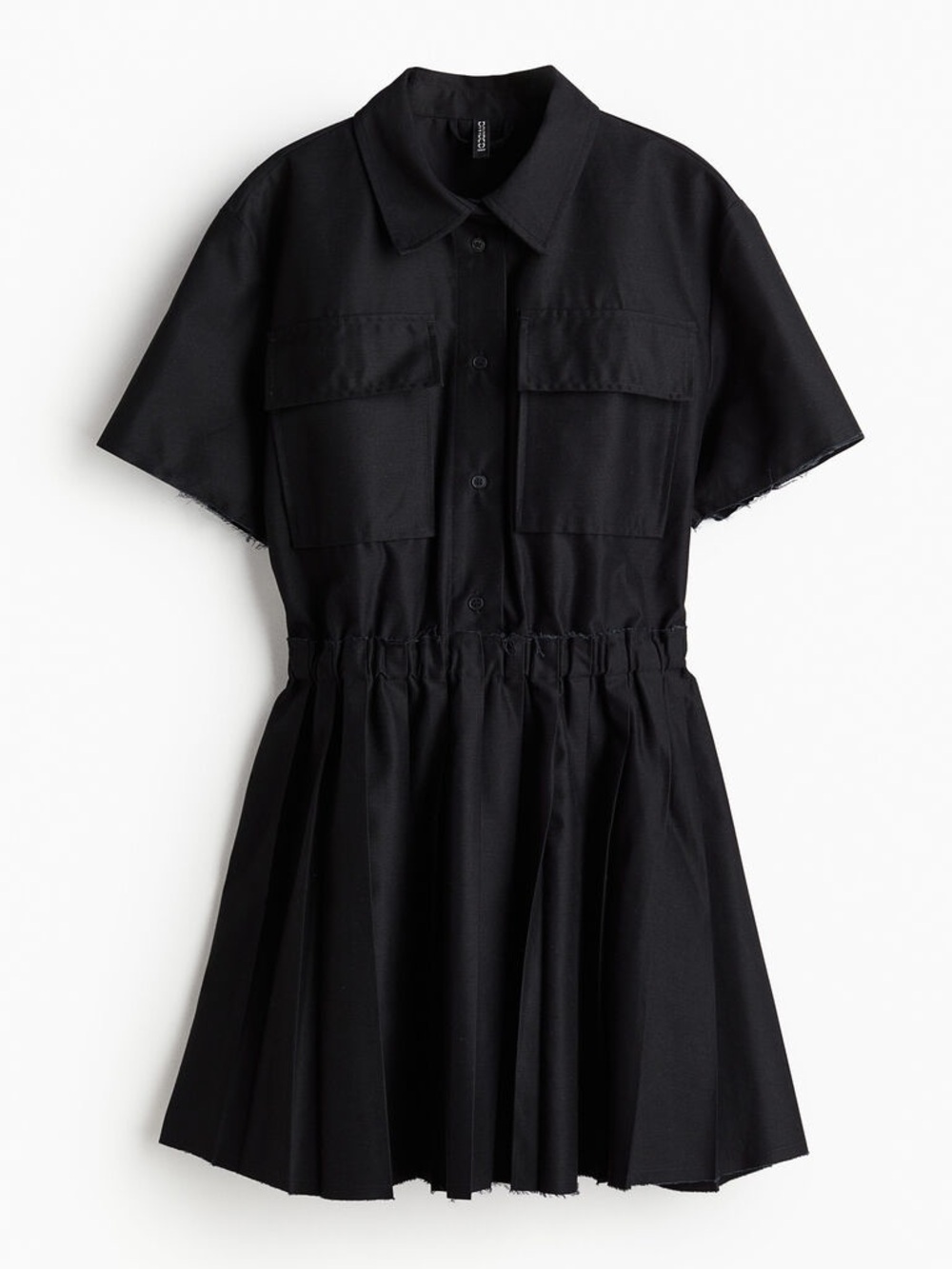 H&M pleated skirt utility style mini dress